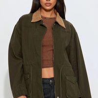 Hard Work Twill Anorak - Olive