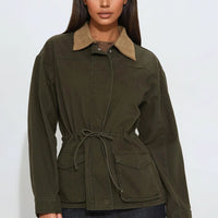 Hard Work Twill Anorak - Olive