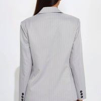 Kelsey Pinstripe Blazer - Grey