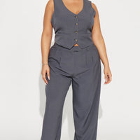 The Kourtney Vest - Charcoal