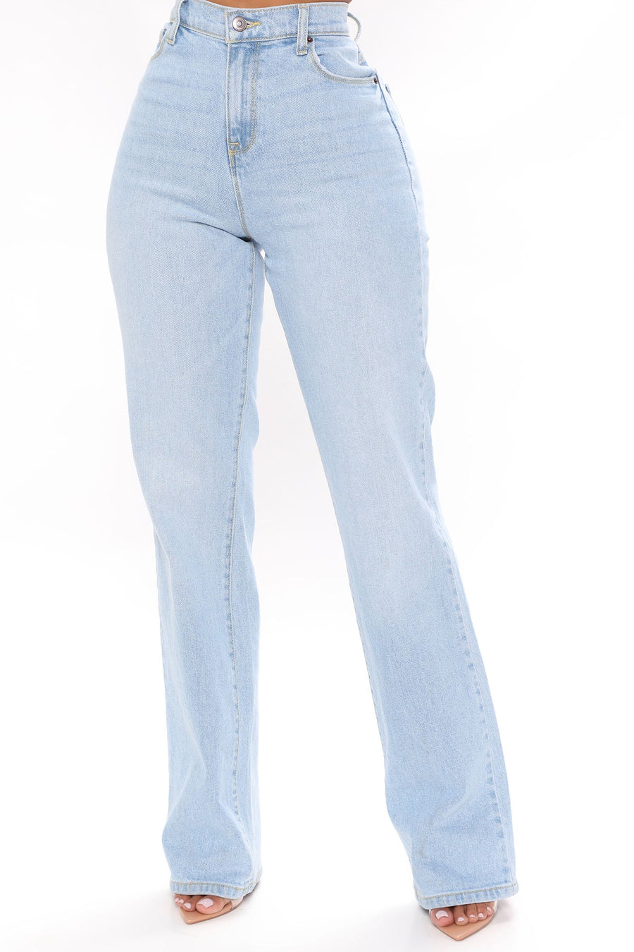 Can't You Relax Straight Leg Jeans - Light Wash