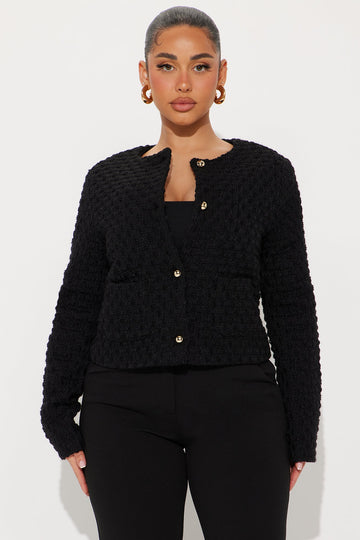 Beverly Hills Tweed Jacket - Black