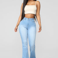 Jodie High Rise Flare Jeans - Light Blue Wash