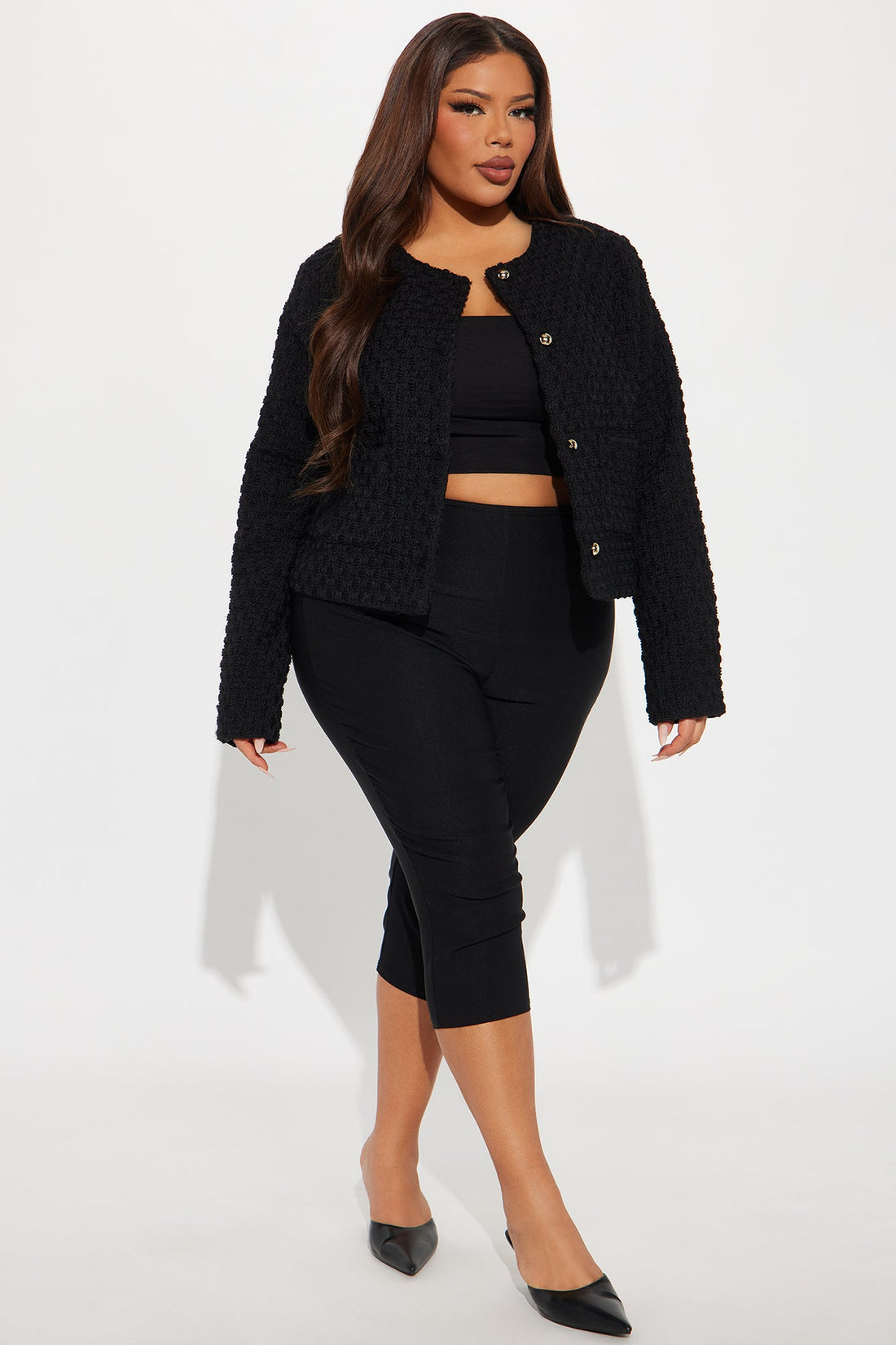 Beverly Hills Tweed Jacket - Black