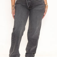 The Crossover Straight Leg Jeans - Black