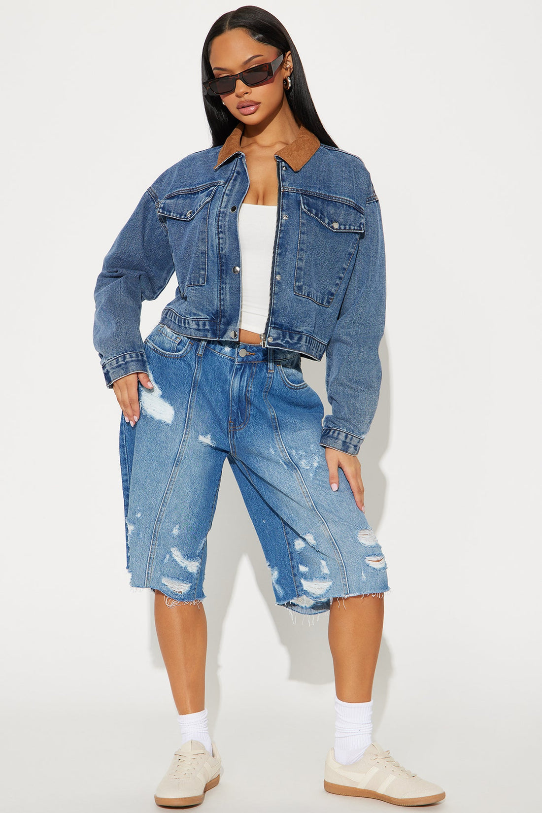No More Drama Denim Barn Jacket - Medium Wash