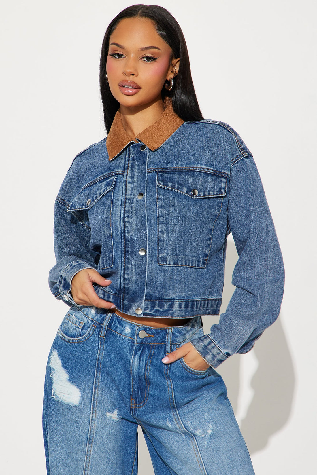 No More Drama Denim Barn Jacket - Medium Wash