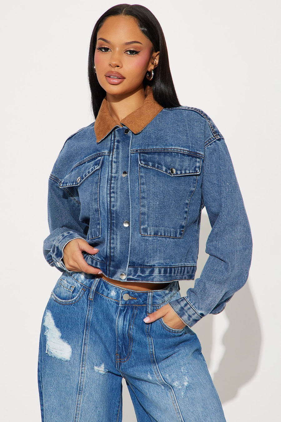No More Drama Denim Barn Jacket - Medium Wash