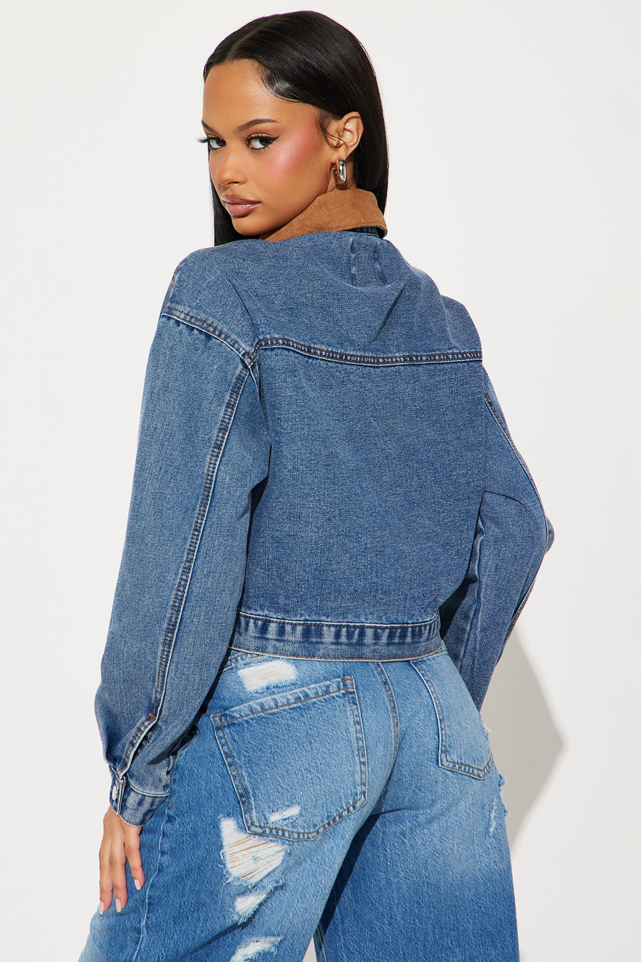 No More Drama Denim Barn Jacket - Medium Wash