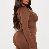 Smooth Sculpt Seamless Active Jacket - Mocha