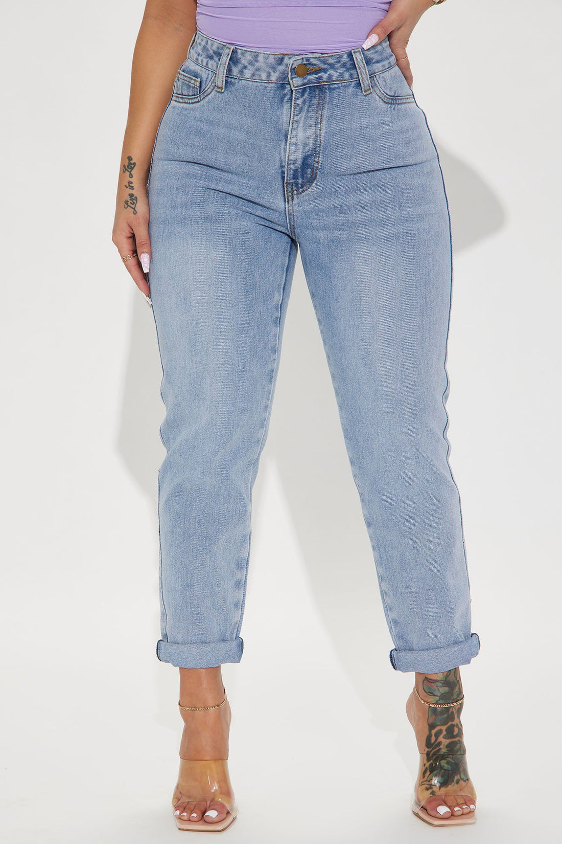 So Far So Good Non Stretch Mom Jeans - Light Wash