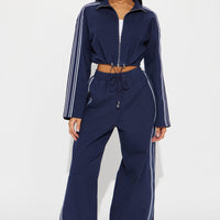 More For Me Cropped Jacket - Navy