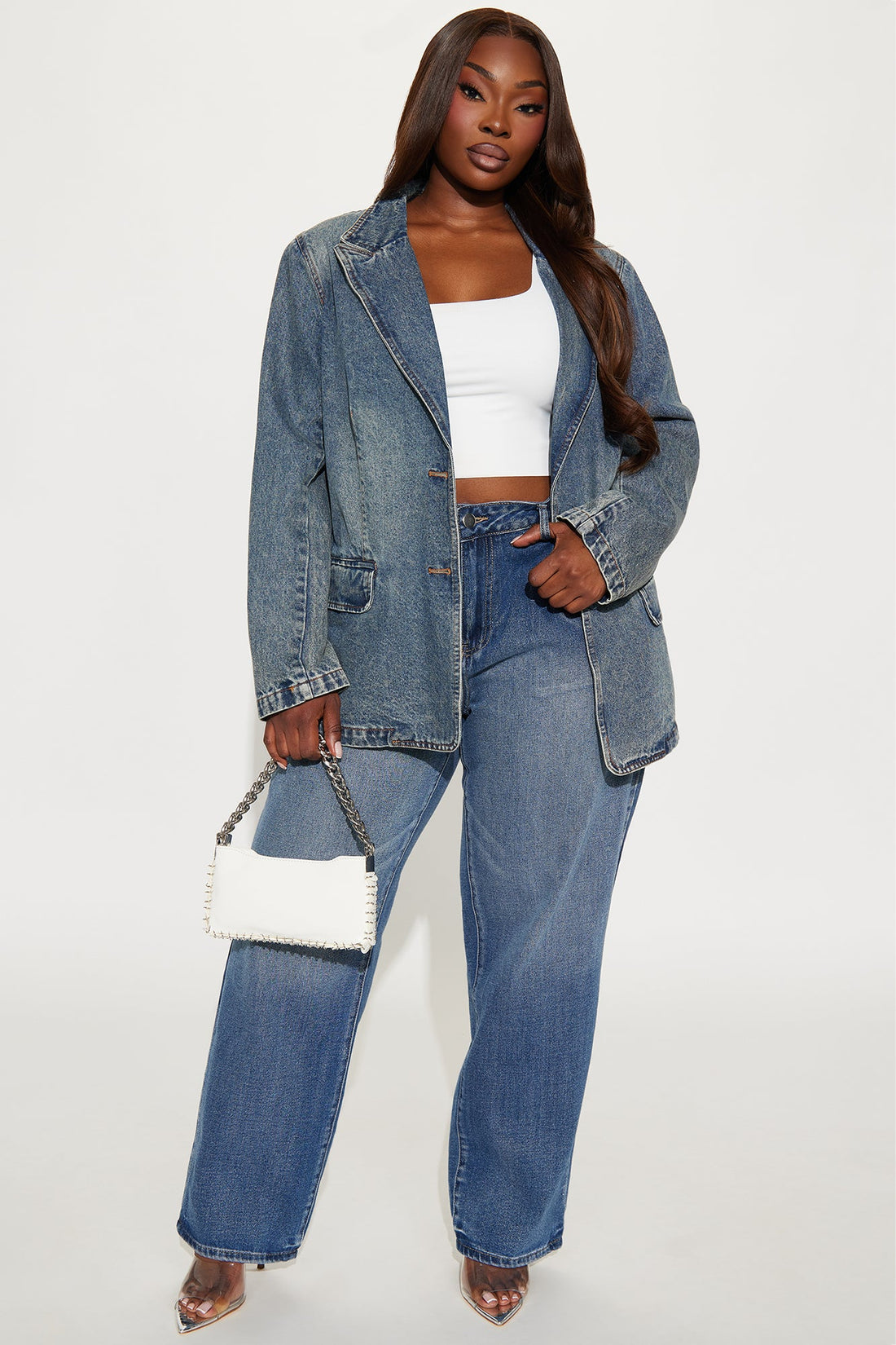 Got Charisma Denim Blazer - Dark Wash