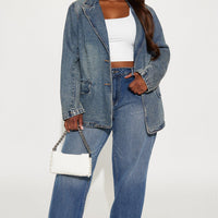 Got Charisma Denim Blazer - Dark Wash