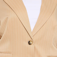 Kelsey Pinstripe Blazer - Tan