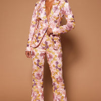 Lucille Embroidered Blazer - Pink/combo