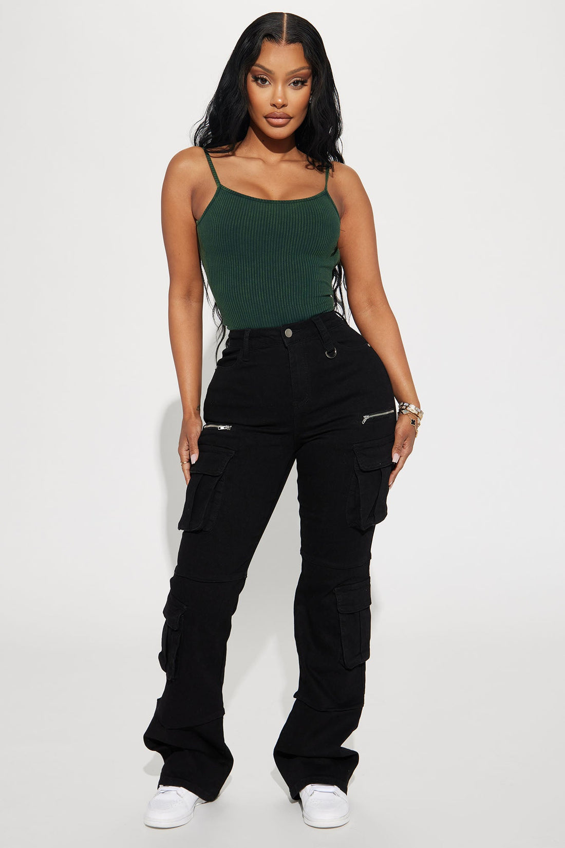 City Streets Stretch Cargo Jean - Black