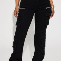 City Streets Stretch Cargo Jean - Black