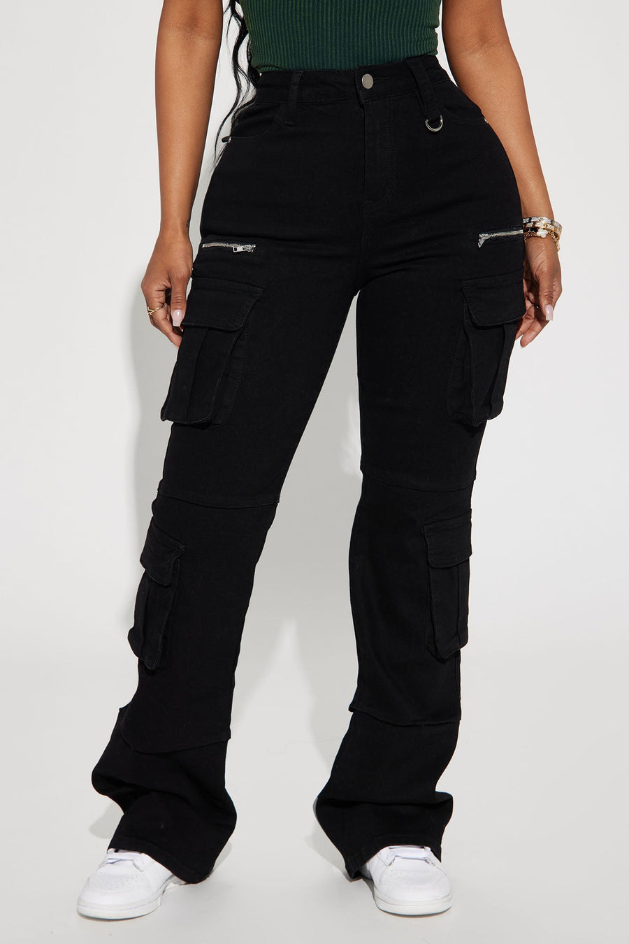 City Streets Stretch Cargo Jean - Black