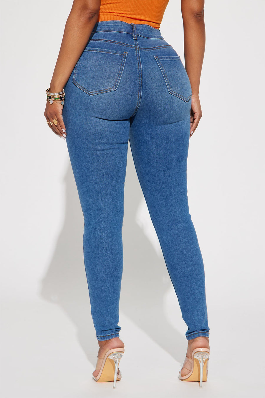 Vibe Check Curvy Stretch Skinny Jeans - Medium Wash