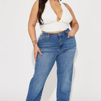 Can't Deny It Non Stretch Straight Leg Jean - Medium Wash