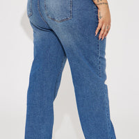 Can't Deny It Non Stretch Straight Leg Jean - Medium Wash