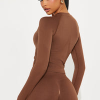 Smooth Sculpt Seamless Active Jacket - Mocha