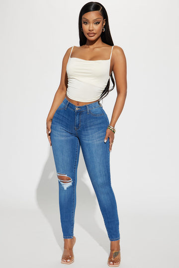 Move Ahead High Stretch Curvy Skinny Jean - Medium Wash