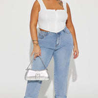 So Far So Good Non Stretch Mom Jeans - Light Wash