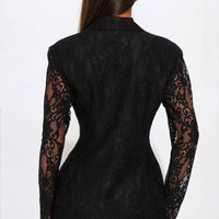 Make It Known Lace Blazer - Black