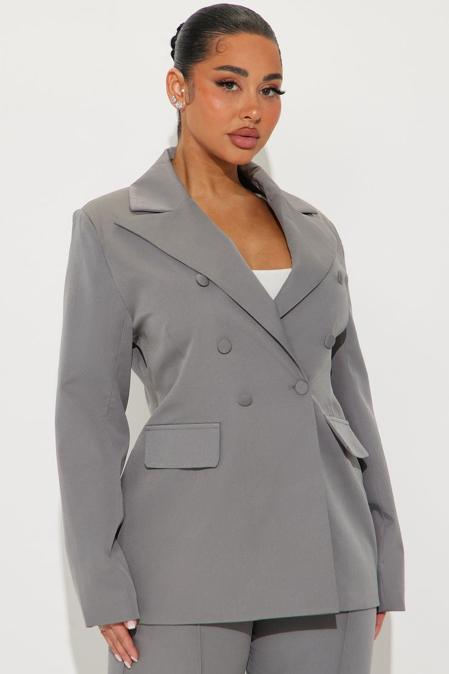 Office Behavior Oversized Blazer - Charcoal
