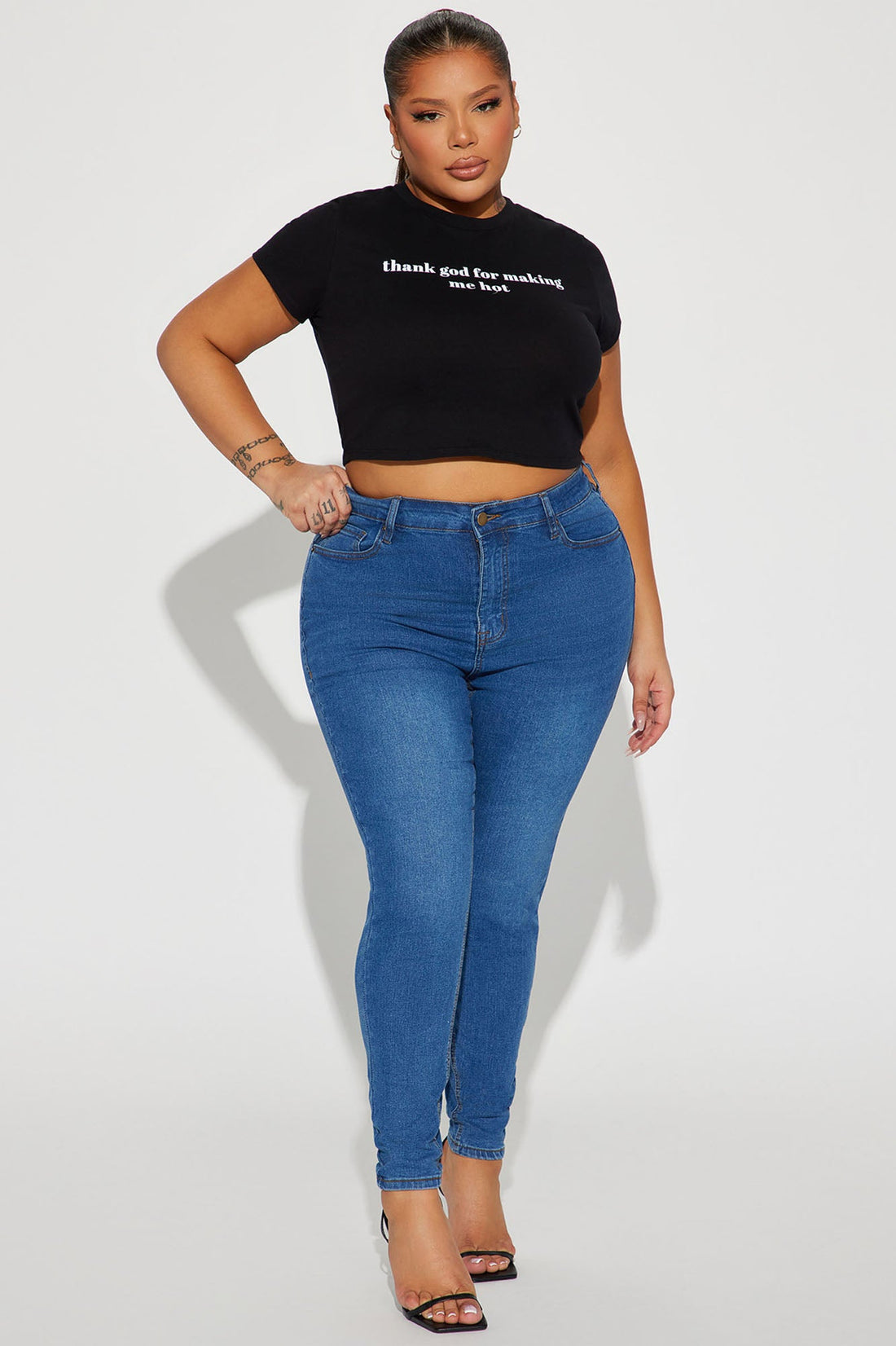 Vibe Check Curvy Stretch Skinny Jeans - Medium Wash