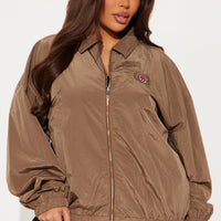 Social Club Sporty Windbreaker - Mocha