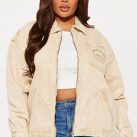 A Clean Break Denim Jacket - Khaki