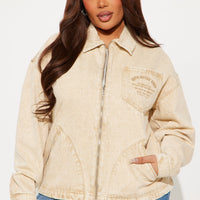 A Clean Break Denim Jacket - Khaki