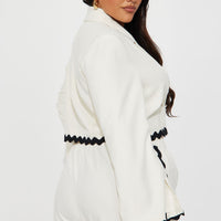 Take Me Higher Cropped Blazer - Cream
