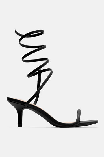 All Time Fav Wrap Up Heels - Black