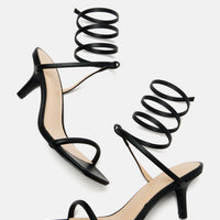 All Time Fav Wrap Up Heels - Black