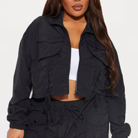 Best In The Game Windbreaker Jacket - Black
