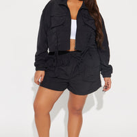 Best In The Game Windbreaker Jacket - Black