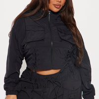 Best In The Game Windbreaker Jacket - Black