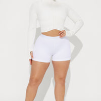Effortless Ribbed Jacket - White