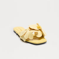 Ariyah Floral Sandals - Butter Yellow