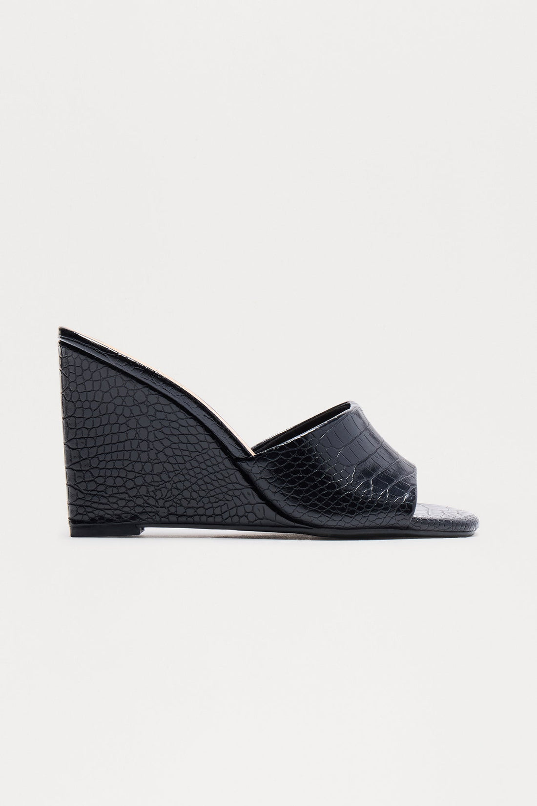 Bindi Croc 3″ Wedges - Black