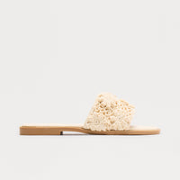 Aries Crochet Sandals - Beige