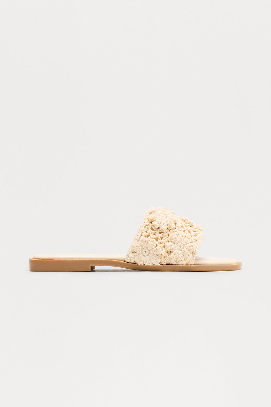 Aries Crochet Sandals - Beige