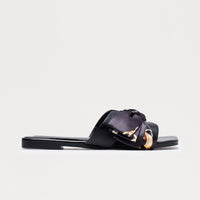 Away For The Weekend Flat Sandals - Black