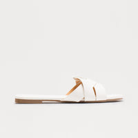 Antonia Slip On Sandals - White