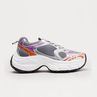 Beckham Lace Up Sneakers - Grey/combo