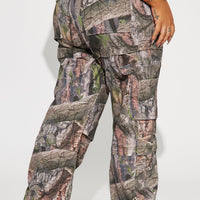 Bree Camo Stretch Cargo Jean - Olive/combo